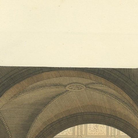 Antique Print of the Giant’s Staircase in Venice, 15th Century, by Bonnard, 1860, close-up 1