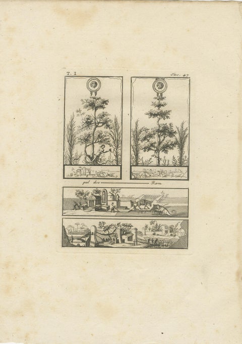 Roman Decorative Motifs and Architectural Scenes by Tommaso Piroli, 1789, view 2