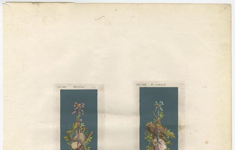 Antique Architecture Print of Ornaments 'Musica & Pastorale' by Albertolli, view 3