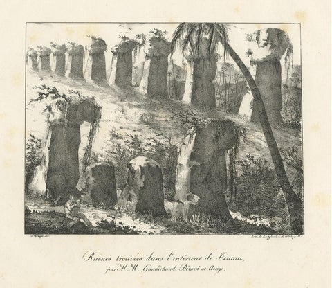 Antique Print of Ruins Found on Tinian, Mariana Islands, view 3