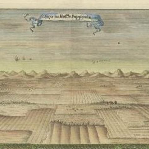 Antique Print of the Poppendam Estate, North of Amsterdam, The Netherlands, 1696, close-up 1