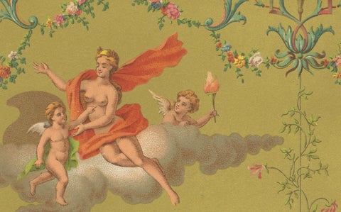 18th Century French Ceiling Design, Neoclassical Fresco and Grotesques, Plate X, close-up 6