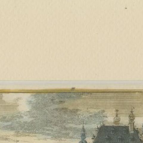 Antique Print of 'Huis Te Voorn', a Castle in De Meern, the Netherlands, close-up 1