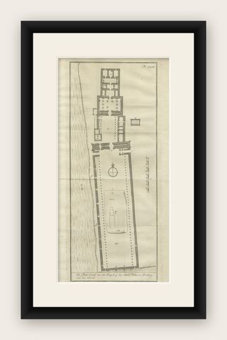 Temple of Philae on the Island of Isis, Ancient Egyptian Plan, c.1710, shown framed