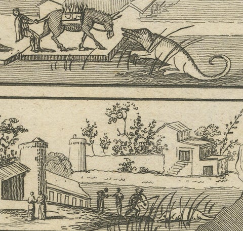 Roman Decorative Motifs and Architectural Scenes by Tommaso Piroli, 1789, close-up 2