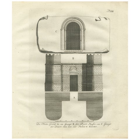 Gate and Door of an Ancient Palace in Cairo, Architectural Study, Egypt, 1776