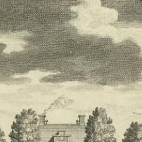 Antique Print of the 'Nieuwerhoek' Estate by Stoopendaal, 1719, close-up 1