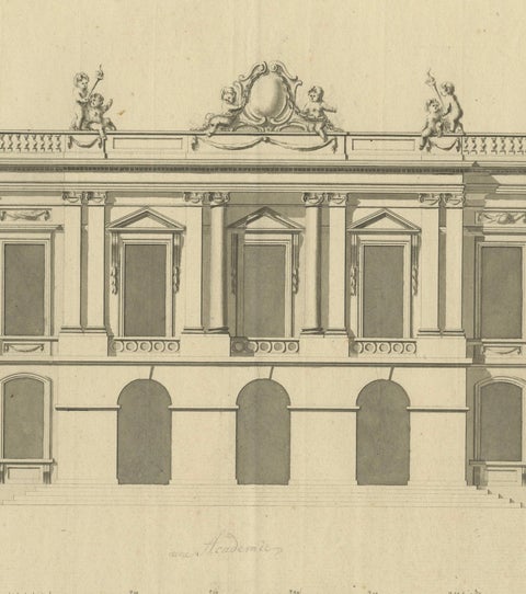 Neoclassical Grandeur: An Architectural Study from the Early 1700s, close-up 3