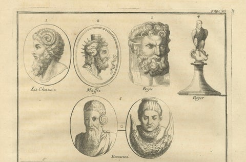 Roman Sculptures & Portrait Heads, Composite Antiquities Plate, Montfaucon 1721, close-up 6