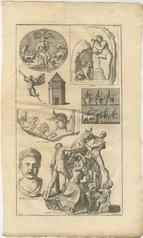 Monumental Classical Sculpture Studies, Montfaucon Antiquity Explained, 1721, view 2