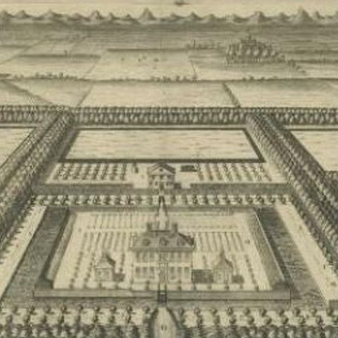Antique Print of the West-Souburg Estate by Smallegange, 1696, close-up 2