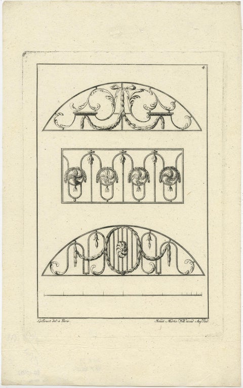 Set of 4 Architecture Prints by Johann Martin Will circa 1780, view 2