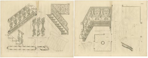 Ornate Baroque Stairs: Van der Horst's Design Mastery in Engravings, 1739, view 5