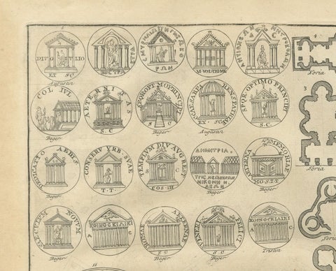Pair of Serlio Architectural Plan Engravings, Neoclassical, c.1721, close-up 2