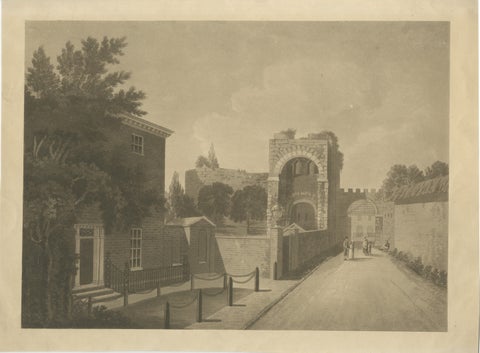 Rougemont Castle Exeter, Aquatint View, Jukes & Davey, 1794