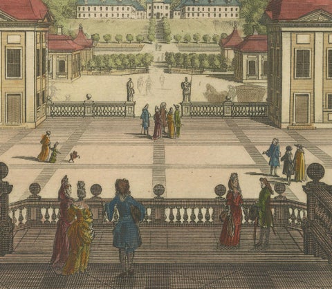 Salsta Castle in Pastoral Uppland, Sweden: A Dahlberg Engraving, 1694, close-up 4