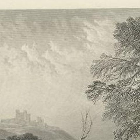 Antique Print of Dover Castle by Willmore, circa 1875, close-up 1