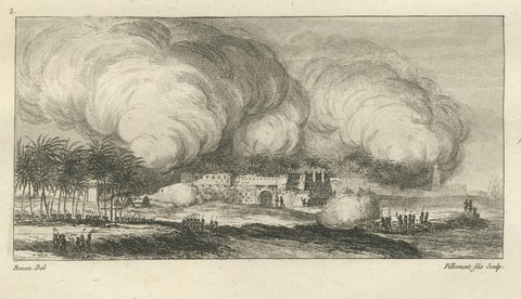 Egyptian City Architecture with Tower, Denon Engraving, 1802, close-up 4