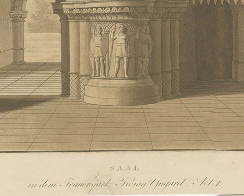 Architectural Elegance: Schinkel's Stairhall, Circa 1874, close-up 1