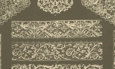 Italian Renaissance Lace Techniques from Ornamentenschatz, 1887, close-up 3