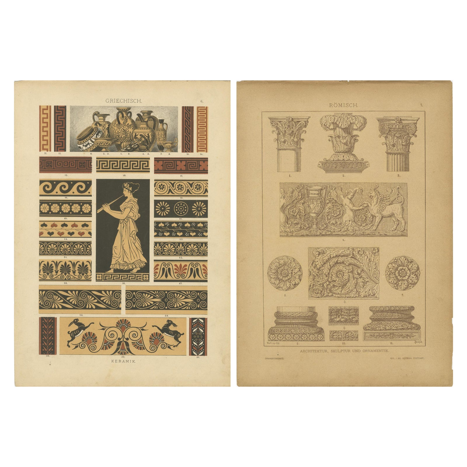 Classic Greek and Roman Designs from Dolmetsch's 1887 Ornament Treasury