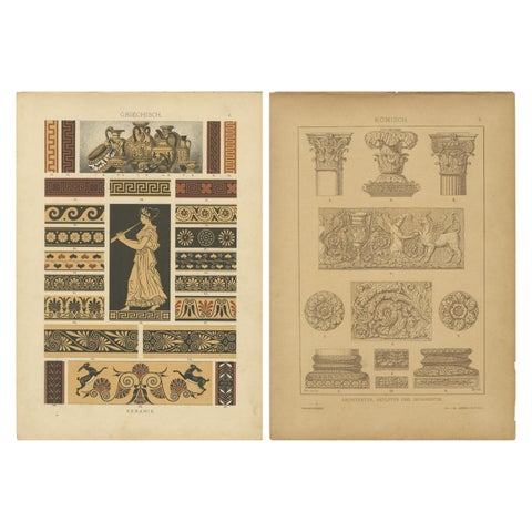 Classic Greek and Roman Designs from Dolmetsch's 1887 Ornament Treasury