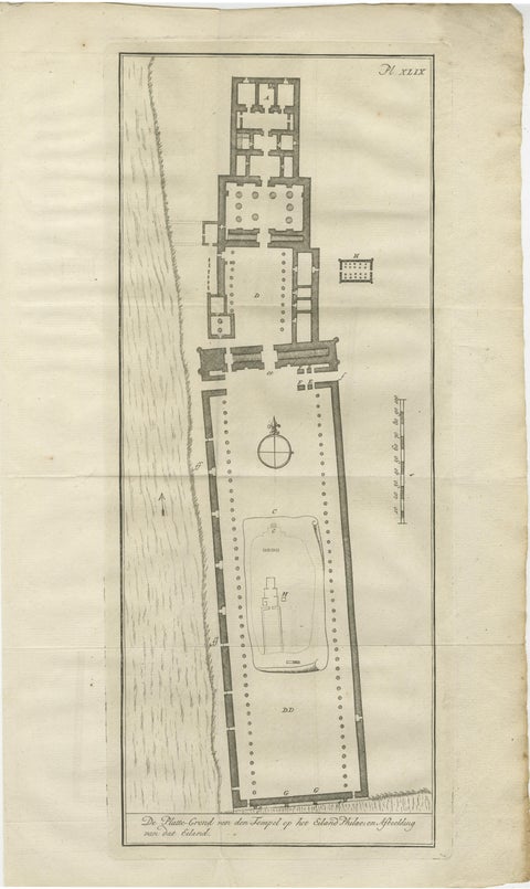 Temple of Philae on the Island of Isis, Ancient Egyptian Plan, c.1710, view 2
