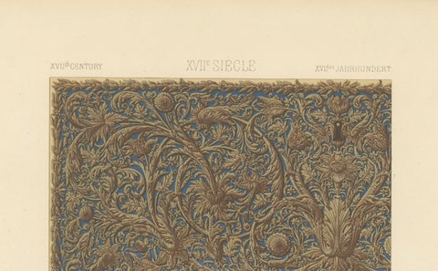 17th Century Decorative Motifs, Baroque Ornamentation, Plate LXXIV, 1869, close-up 1