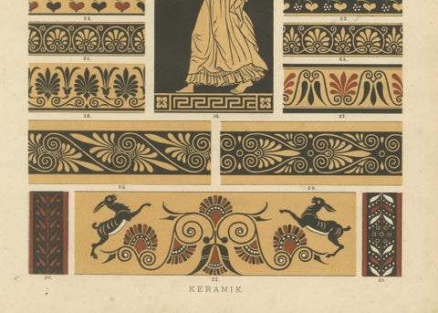 Set of 3 Antique Greek Architecture and Ornament Prints from 1887, Neoclassical, close-up 1