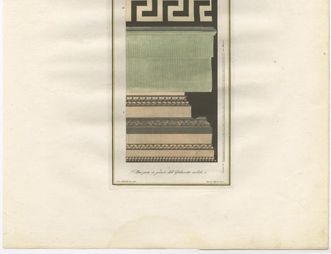 Antique Architecture Print of Ornaments 'Tav. VIII' by Albertolli, view 3