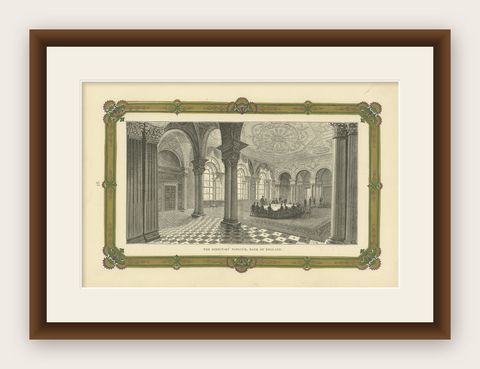 Interior of the Directors Parlour, Bank of England: A Neoclassical Financial Hub, shown framed