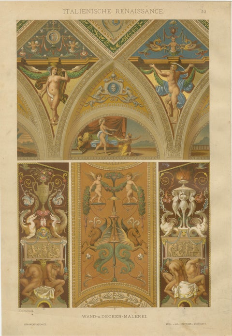 Italian Renaissance Decorative Prints, Architectural and Textile Designs, 1887, view 4
