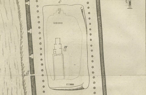 Temple of Philae on the Island of Isis, Ancient Egyptian Plan, c.1710, close-up 2