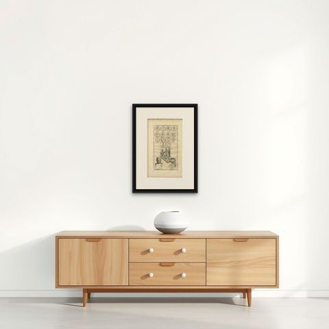 Jupiter Cults and Roman Coins, Composite Classical Engraving, Montfaucon 1721, shown framed on a wall, true to size