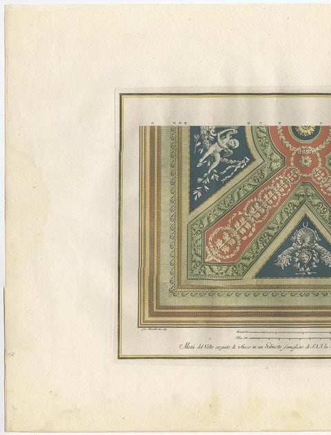 Antique Architecture Print of Ornaments ‘Tav. IX’ by Albertolli, view 2