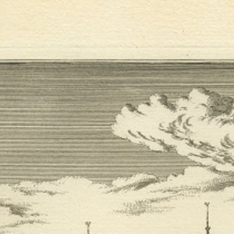 Antique Print of an Estate in Overveen, The Netherlands, c.1800, close-up 1