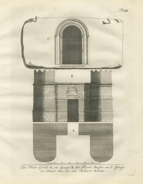 Gate and Door of an Ancient Palace in Cairo, Architectural Study, Egypt, 1776, close-up 5