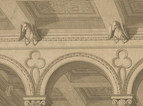 Architectural Elegance: Schinkel's Stairhall, Circa 1874, close-up 3