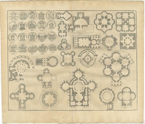 Pair of Serlio Architectural Plan Engravings, Neoclassical, c.1721, view 2