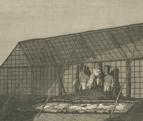 Antique Print of a House in Atooi by Cook, 1803, view 3
