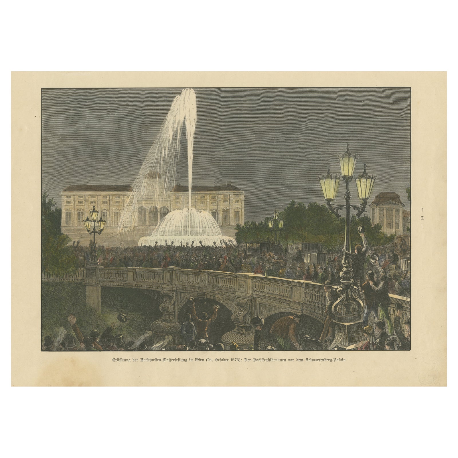 Opening of Vienna Water Supply, Schwarzenbergplatz Fountain Celebration, 1873