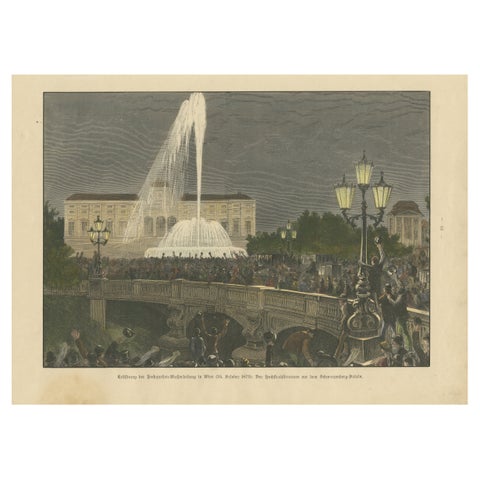 Opening of Vienna Water Supply, Schwarzenbergplatz Fountain Celebration, 1873