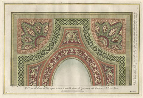 Antique Architecture Print of Ornaments 'Tav. II' by Albertolli, view 4