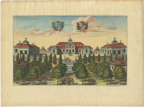 Baroque Splendor: The Östanå Manor in Gränna, 1692 Swidde Engraving, view 2