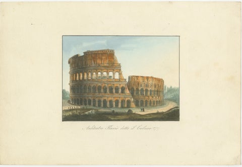 Anfiteatro Flavio detto il Colosseo, Antique View of the Colosseum, ca.1840, view 2