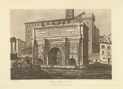 Antique Print of the Arch of Septimius Severus by Abbot '1820', view 2