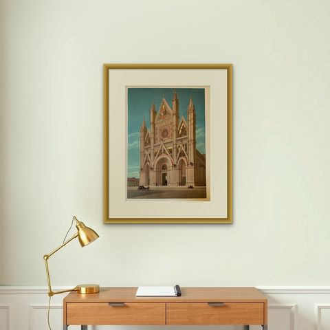 Large Polychrome Masterpieces of Monumental Art in Italy 'V to XVI Century' 1883, shown framed on a wall, true to size