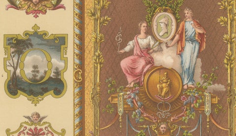 Louis XVI Decorative Ornament Chromolithograph by Albert Racinet, Paris, c. 1873, close-up 5