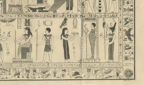 Bembine Tablet of Isis Engraving from Montfaucon Antiquity Explained, 1721, close-up 3