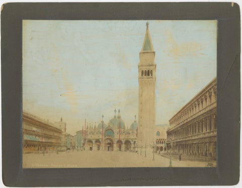 Hand-Colored Photographs of Piazza San Marco & St Mark’s Basilica, Venice, 1870, close-up 4